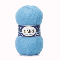 Pletací příze Nako Mohair Delicate 6134 - modrá
