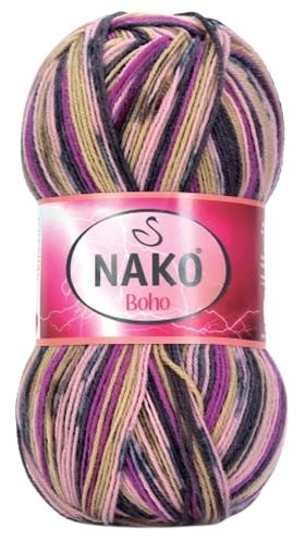 Knitting Yarn Nako Boho Purple For Sock Knitting